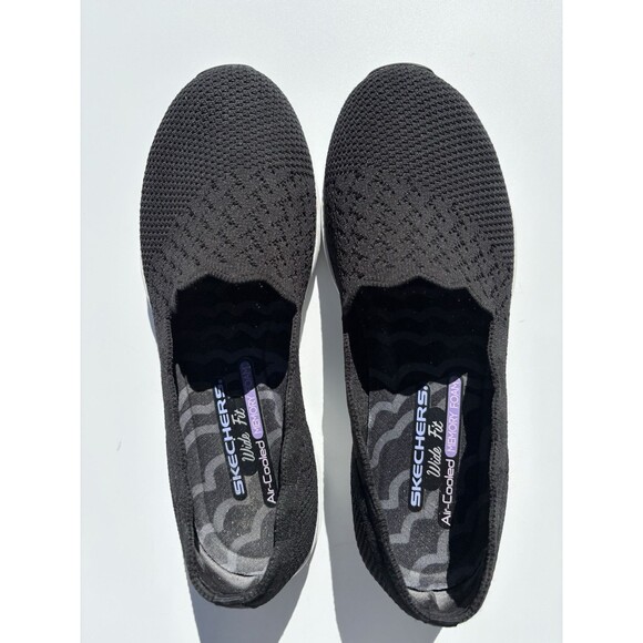 SKECHERS WOMEN’S Classic Fit  w/ air-cooled memory foam Size 7 Black Shoes - Picture 5 of 8